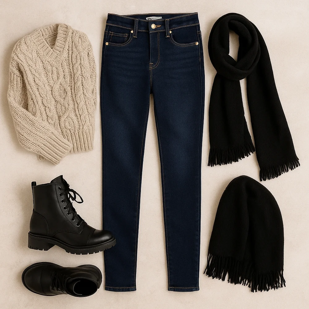 STS Blue High Rise Ankle Skinny Jeans 27L Dark Wash Fall Winter Quiet Luxury - Picture 4 of 10